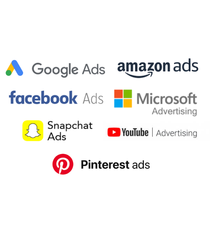 Major paid ads platforms we have marketing packages for.